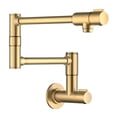 thumbnail image 1 of KRAUS® Bolden™ Wall Mount Pot Filler Kitchen Faucet with Retractable Arm in Spot-Free Brushed Brass, 1 of 14