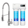 thumbnail image 1 of KRAUS Britt 2-in-1 Commercial Style Pull-Down Single Handle Water Filter Kitchen Faucet in Spot-Free Stainless Steel with Purita 2-Stage Under-Sink Filtration System, 1 of 19