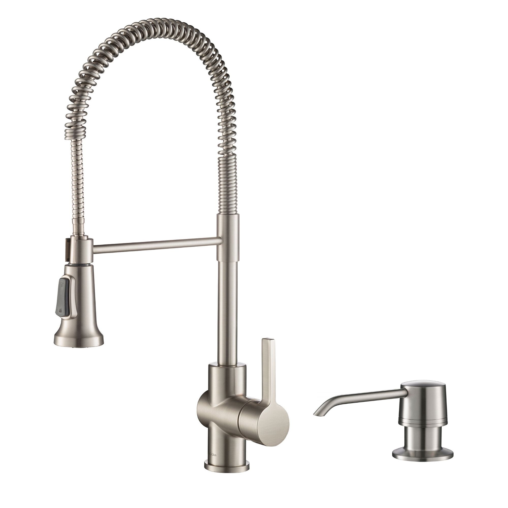 Kraus Britt™ Single Handle Commercial Kitchen Faucet With Deck Plate And Soap Dispenser In All 9383