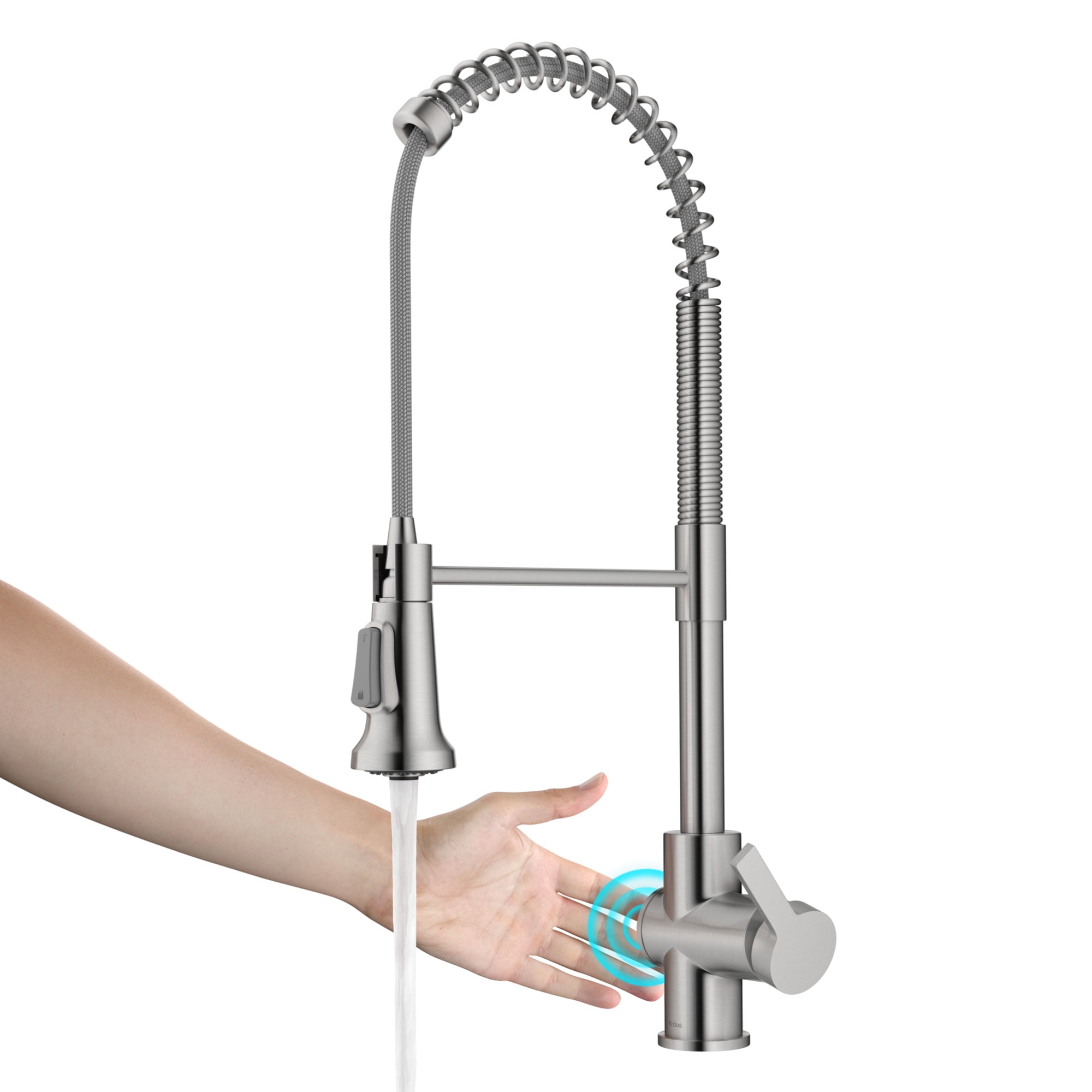 Stainless Steel Touchless Pull-Down Kitchen Faucet with Spray