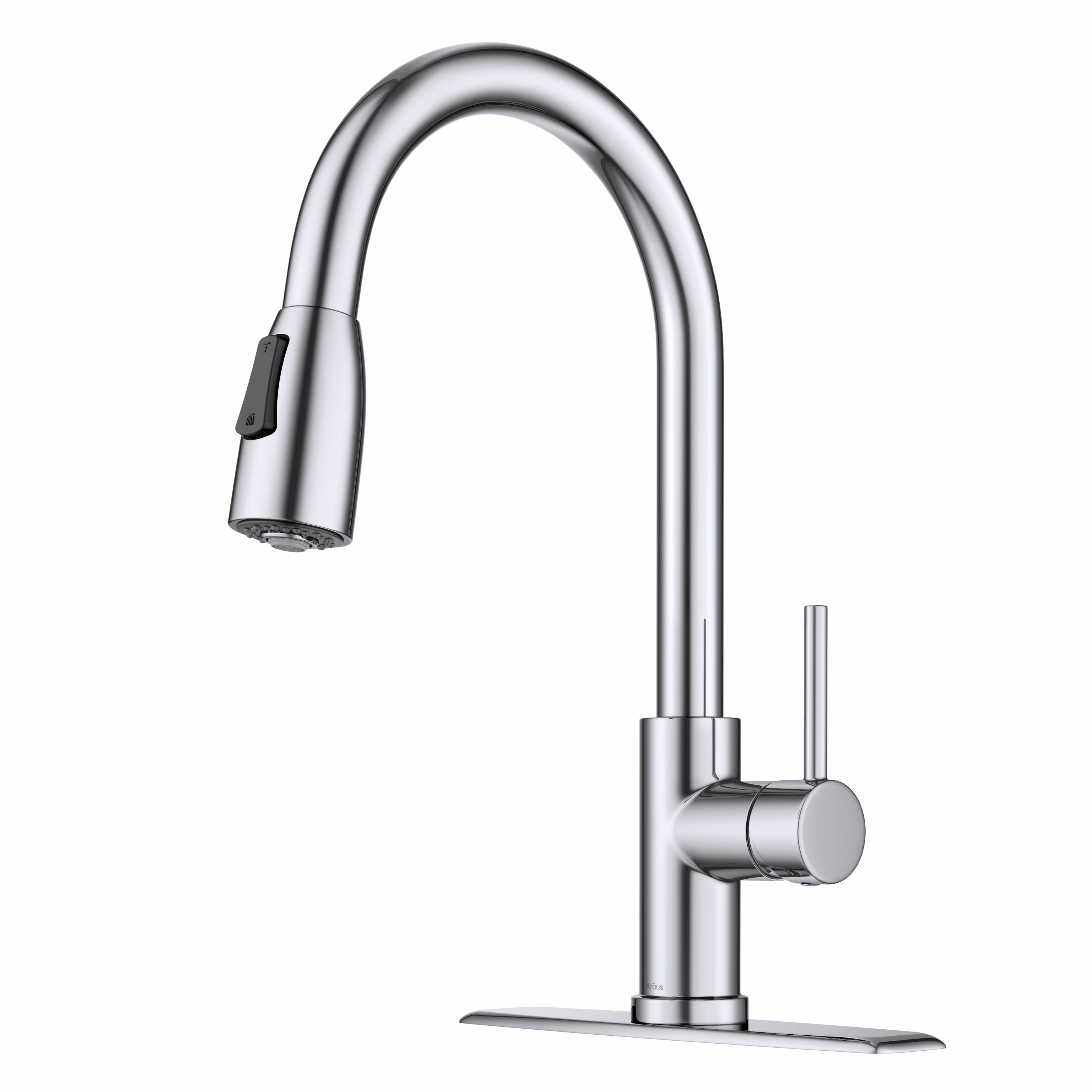 KRAUS Coda 2-Function Single Handle Pull-Down Kitchen Faucet in Chrome