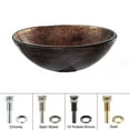 thumbnail image 1 of KRAUS Copper Illusion Glass Vessel Sink in Brown with Pop-Up Drain and Mounting Ring in Satin Nickel, 1 of 6