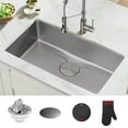 thumbnail image 1 of KRAUS Dex 33 Undermount 16 Gauge Stainless Steel Single Bowl Kitchen Sink, 1 of 12