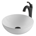 thumbnail image 1 of KRAUS Elavo 14-inch Round White Porcelain Ceramic Bathroom Vessel Sink and Arlo Faucet Combo Set with Pop-Up Drain, Oil Rubbed Bronze Finish, 1 of 7