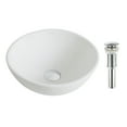 thumbnail image 1 of KRAUS Elavo™ Small Round Ceramic Vessel Bathroom Sink in White with Pop-Up Drain in Chrome, 1 of 14