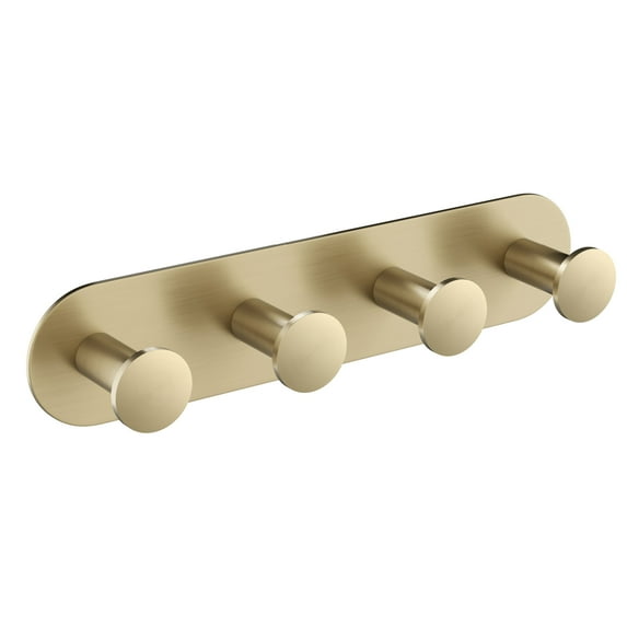 KRAUS Elie Bathroom Robe and Towel Rack with 4 Hooks in Brushed Gold