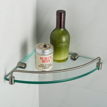 KRAUS Elie Corner Bathroom Shelf, Brushed Nickel Finish