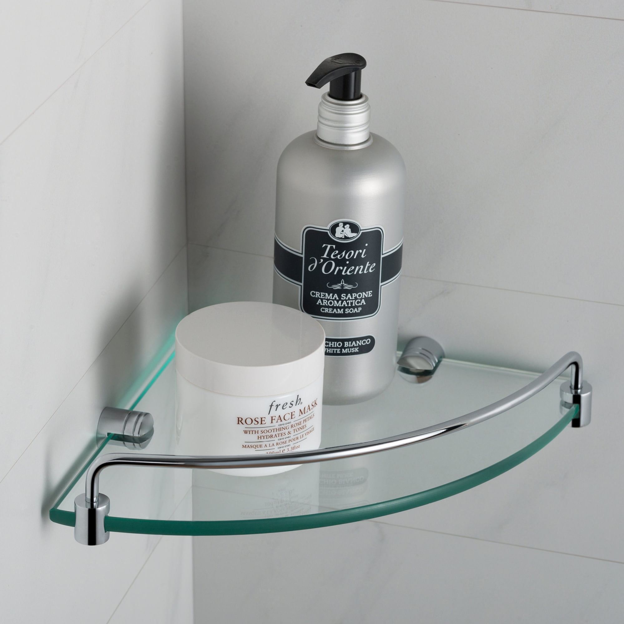 KRAUS Elie? Corner Bathroom Shelf, Chrome Finish - Walmart.com