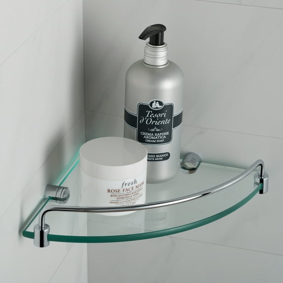 KRAUS Elie? Corner Bathroom Shelf, Chrome Finish