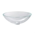 thumbnail image 1 of KRAUS Glass Vessel Sink in Crystal Clear with Pop-Up Drain and Mounting Ring in Satin Nickel, 1 of 9