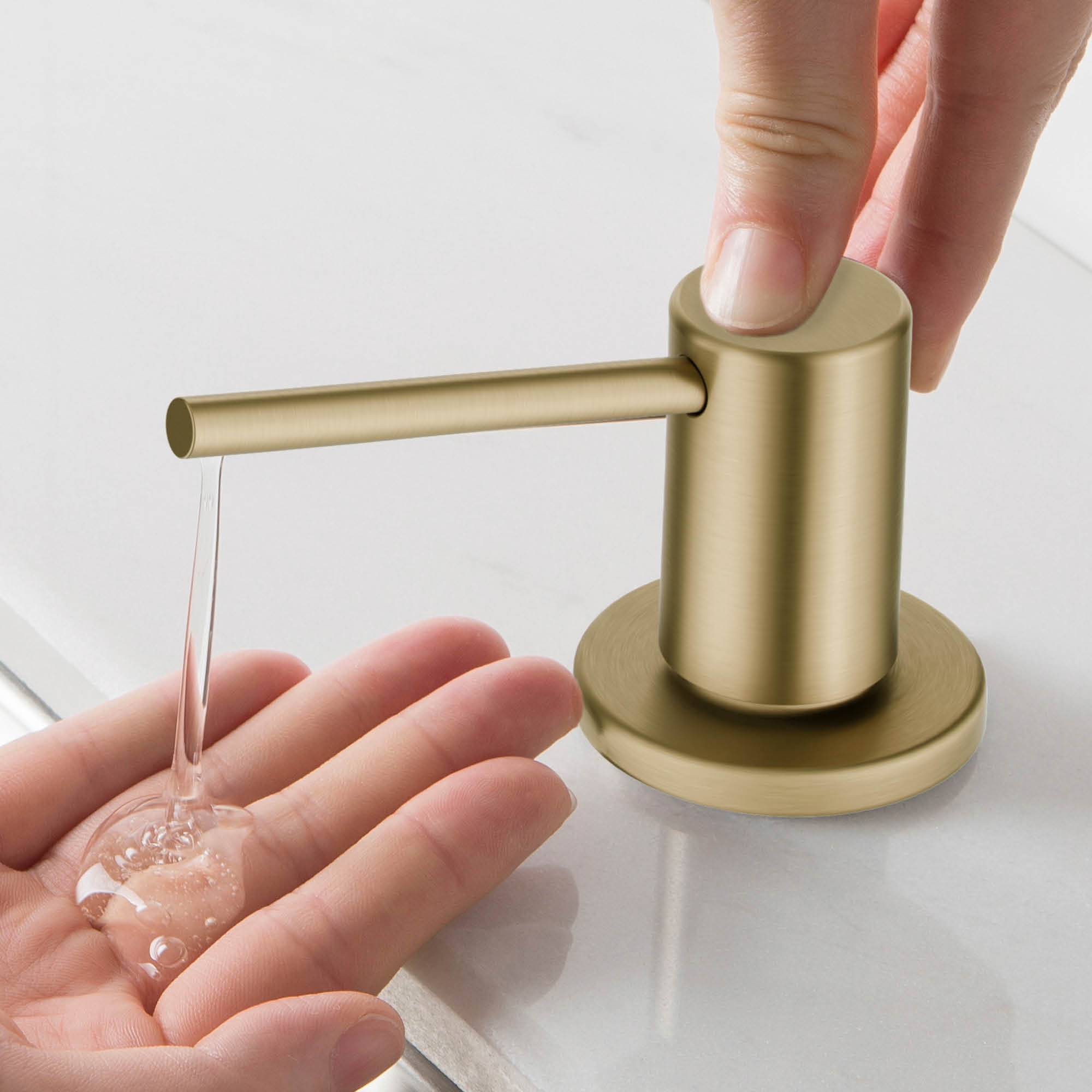 KRAUS Kitchen Soap and Lotion Dispenser in Brushed Gold
