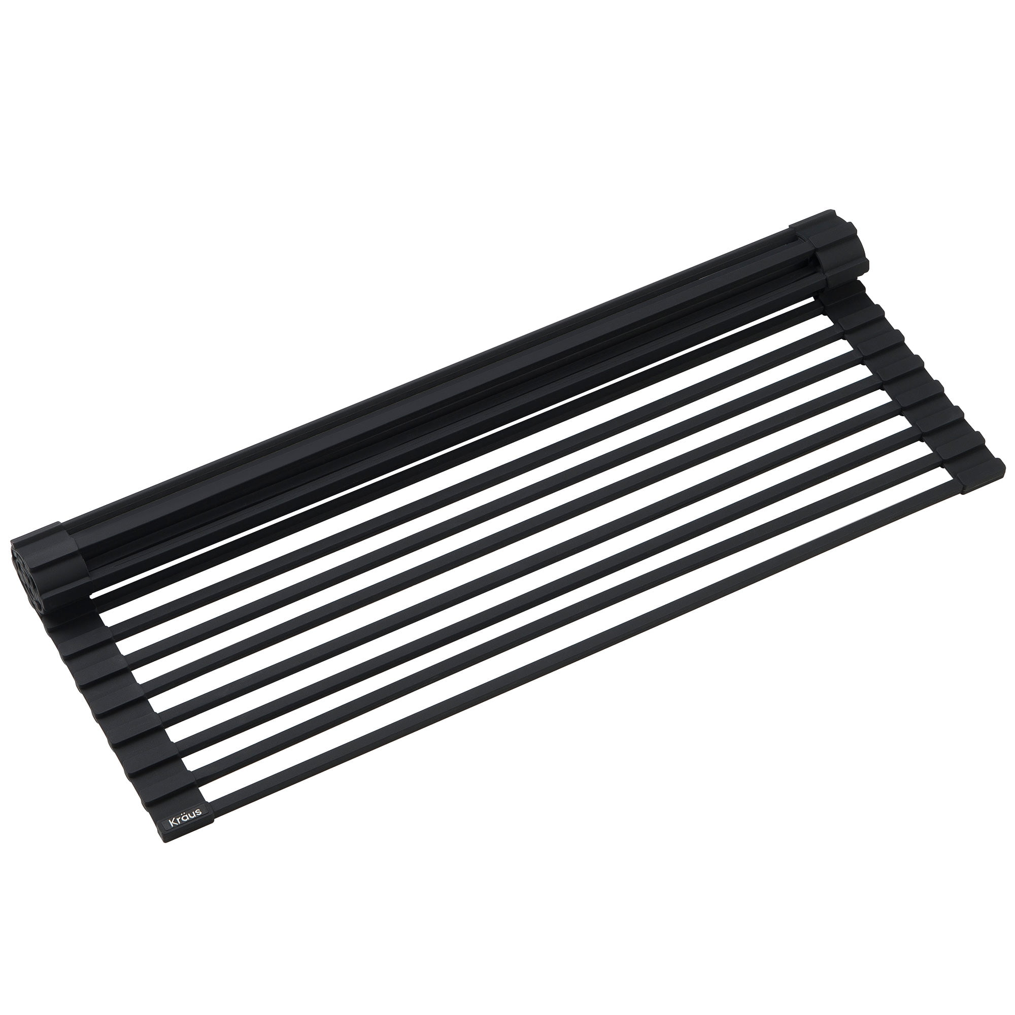 Grand Fusion Over Sink Roll-Up Dish Drying Rack with Silicone Drip Tray,  Black, each - Fry's Food Stores