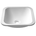 thumbnail image 1 of KRAUS Natura Square Undermount Composite Bathroom Sink with Matte Finish and Nano Coating in White, 1 of 8