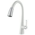 thumbnail image 1 of KRAUS Nolen Dual Function Pull-Down Kitchen Faucet, Chrome/White Finish, 1 of 11
