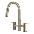 thumbnail image 1 of KRAUS Oletto Bridge Kitchen Faucet with Pull-Down Sprayhead in Spot-Free Antique Champagne Bronze, 1 of 17