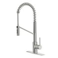 thumbnail image 1 of KRAUS Oletto Commercial Style Pull-Down Single Handle Kitchen Faucet with QuickDock Top Mount Installation Assembly in Spot Free Stainless Steel, 1 of 6
