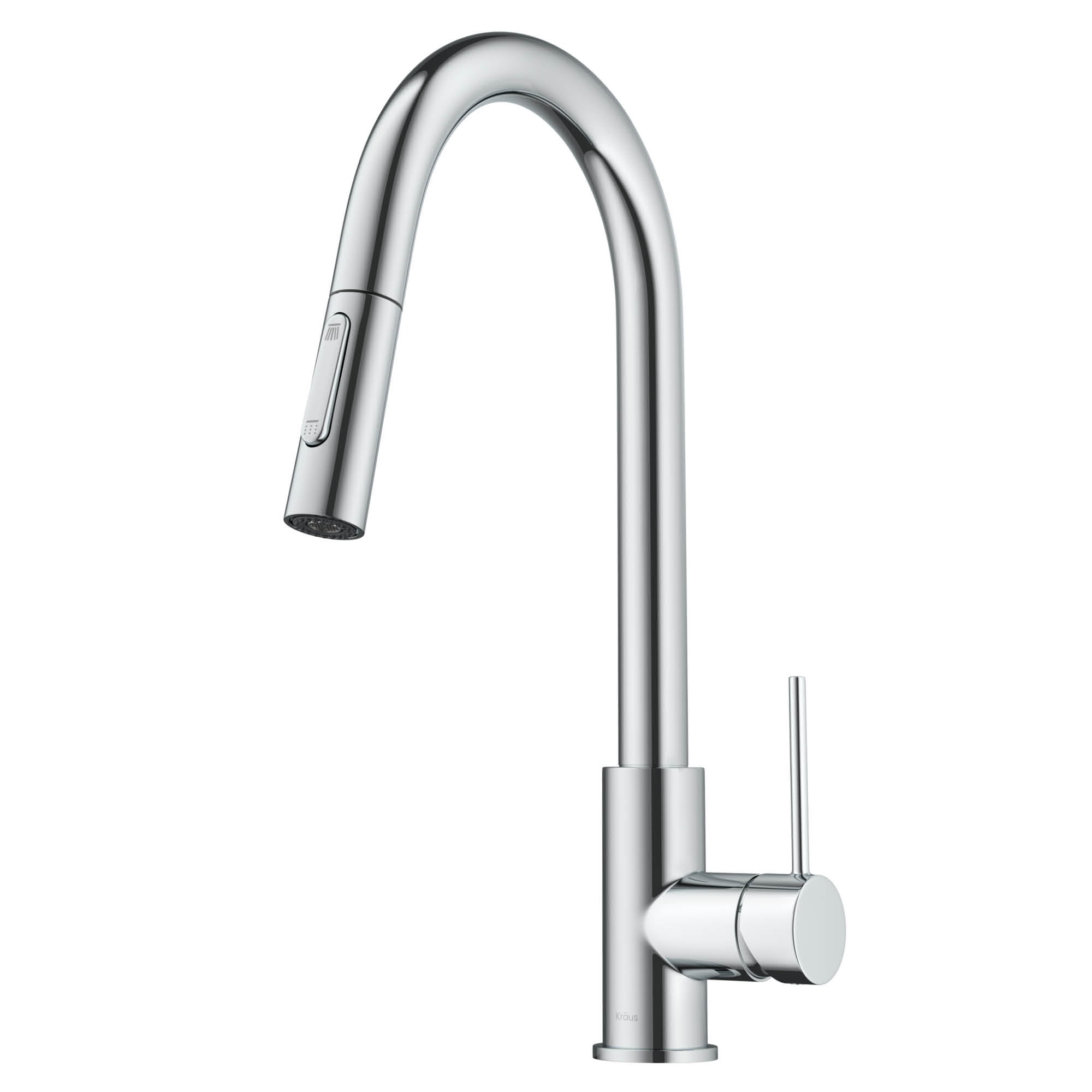 Chrome Contemporary Pull-Down Single Handle Kitchen Faucet