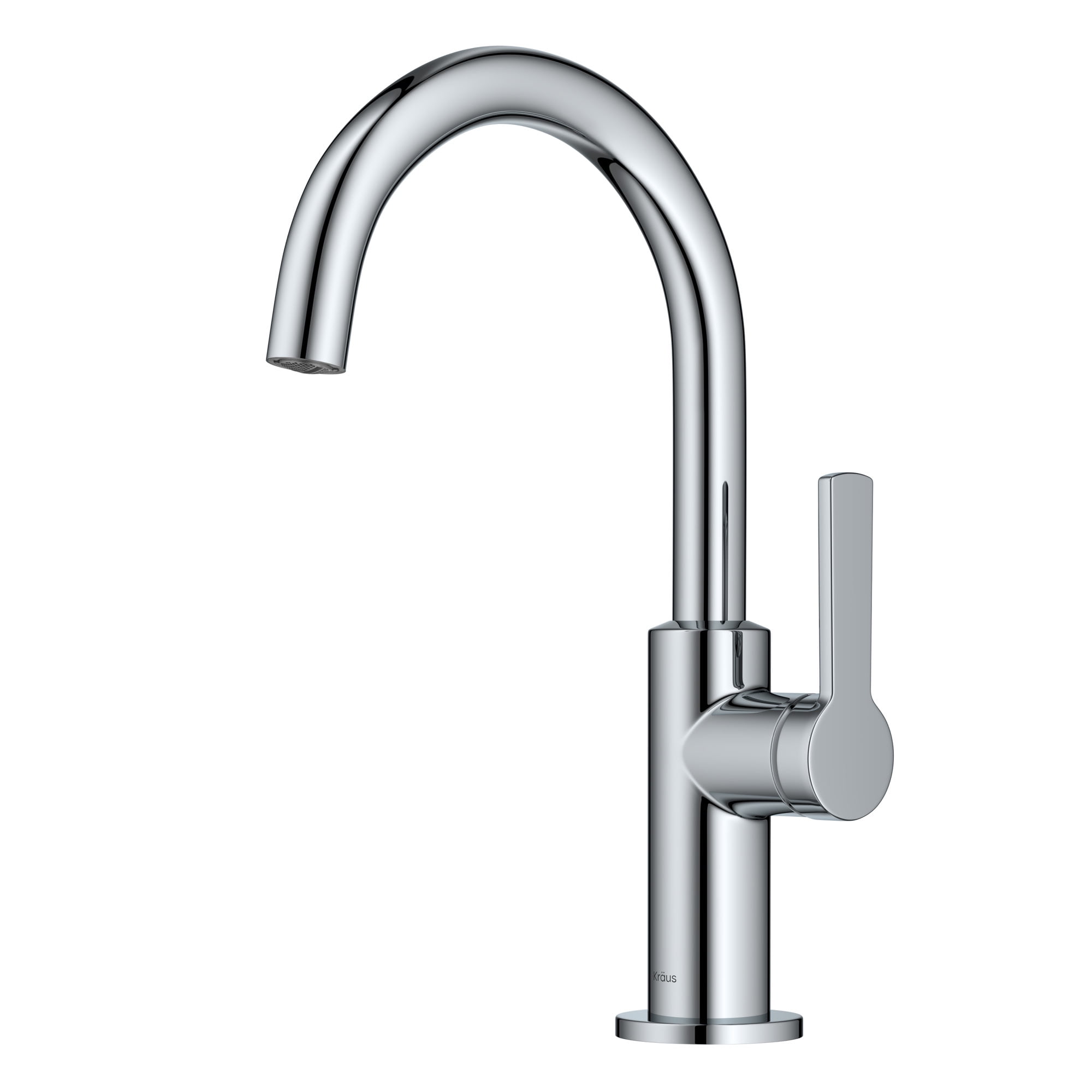 Chrome Single Handle Kitchen Bar Faucet with Pull-out Spray