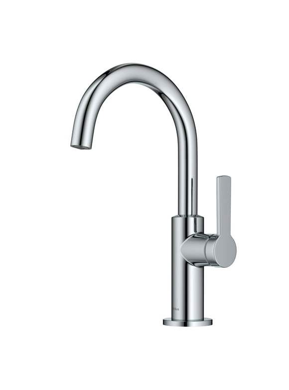KRAUS Oletto Single Handle Kitchen Bar Faucet in Chrome