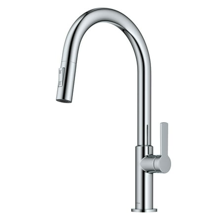 KRAUS Oletto Single Handle Pull Down Kitchen Faucet in Chrome