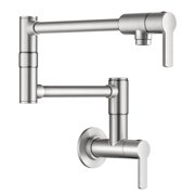 KRAUS  Oletto  Wall Mount Pot Filler Kitchen Faucet with Retractable Arm in Spot-Free Stainless Steel