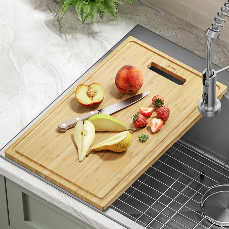 Totally Bamboo 36 inch x 24 inch Bamboo Wood XXL Cutting Board, Stove Top Cover or Over The Sink Chopping Block, Noodle Board and Giant Charcuterie