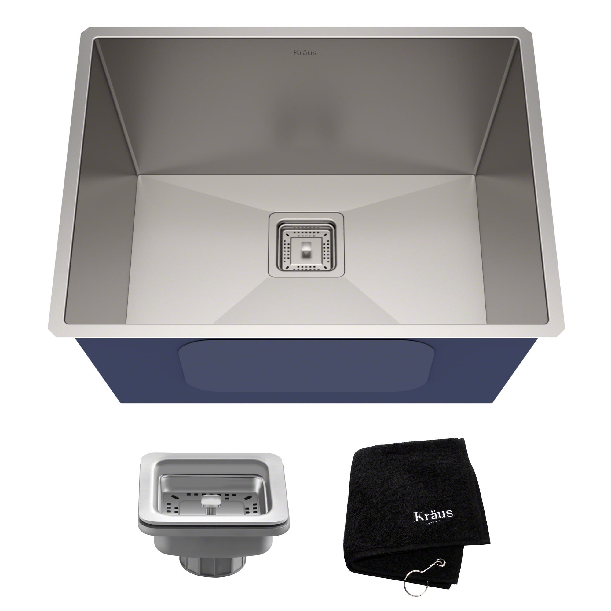 24-inch Satin Stainless Steel Undermount Single Bowl Sink