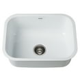 thumbnail image 1 of KRAUS Pintura 23-inch 16 Gauge Undermount Single Bowl Enameled Steel Kitchen Sink in White, 1 of 13