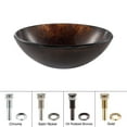 thumbnail image 1 of KRAUS Pluto Glass Vessel Sink in Brown with Pop-Up Drain and Mounting Ring in Oil Rubbed Bronze, 1 of 7