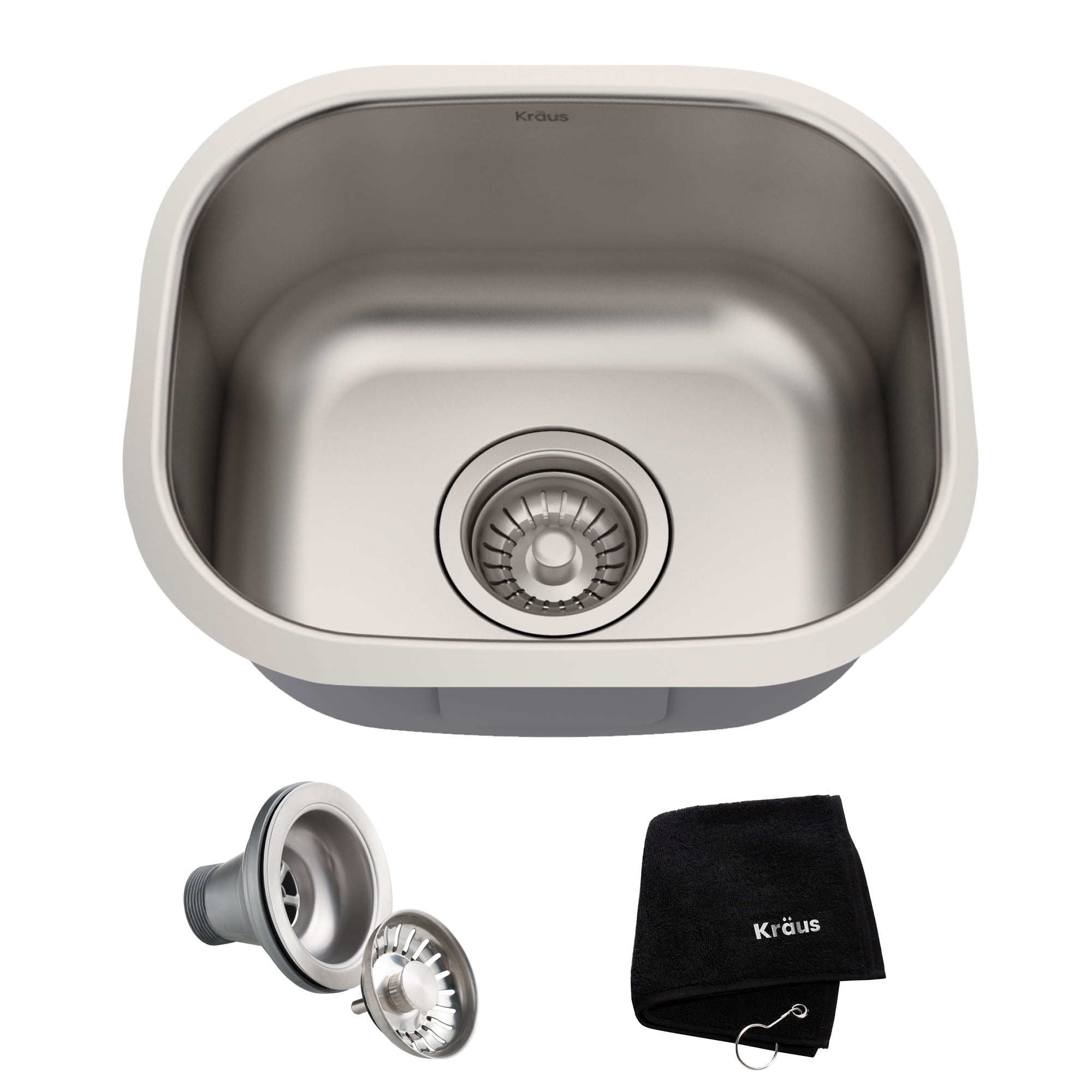 Kraus 15-inch Satin Stainless Steel Undermount Single Bowl Sink