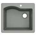 thumbnail image 1 of KRAUS Quarza 25 Dual Mount Single Bowl Granite Kitchen Sink in Grey, 1 of 14