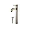 thumbnail image 1 of KRAUS Ramus Single Hole Single-Handle Vessel Bathroom Faucet with Matching Pop-Up Drain in Satin Nickel, 1 of 2