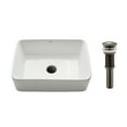 thumbnail image 1 of KRAUS Rectangular Ceramic Vessel Bathroom Sink in White with Pop-Up Drain in Oil Rubbed Bronze, 1 of 11