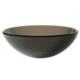 thumbnail image 1 of KRAUS Round Clear Brown Glass Vessel Bathroom Sink, 14 inch, 1 of 8