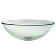 thumbnail image 1 of KRAUS Round Clear Glass Vessel Bathroom Sink, 16 1/2 inch, 1 of 8
