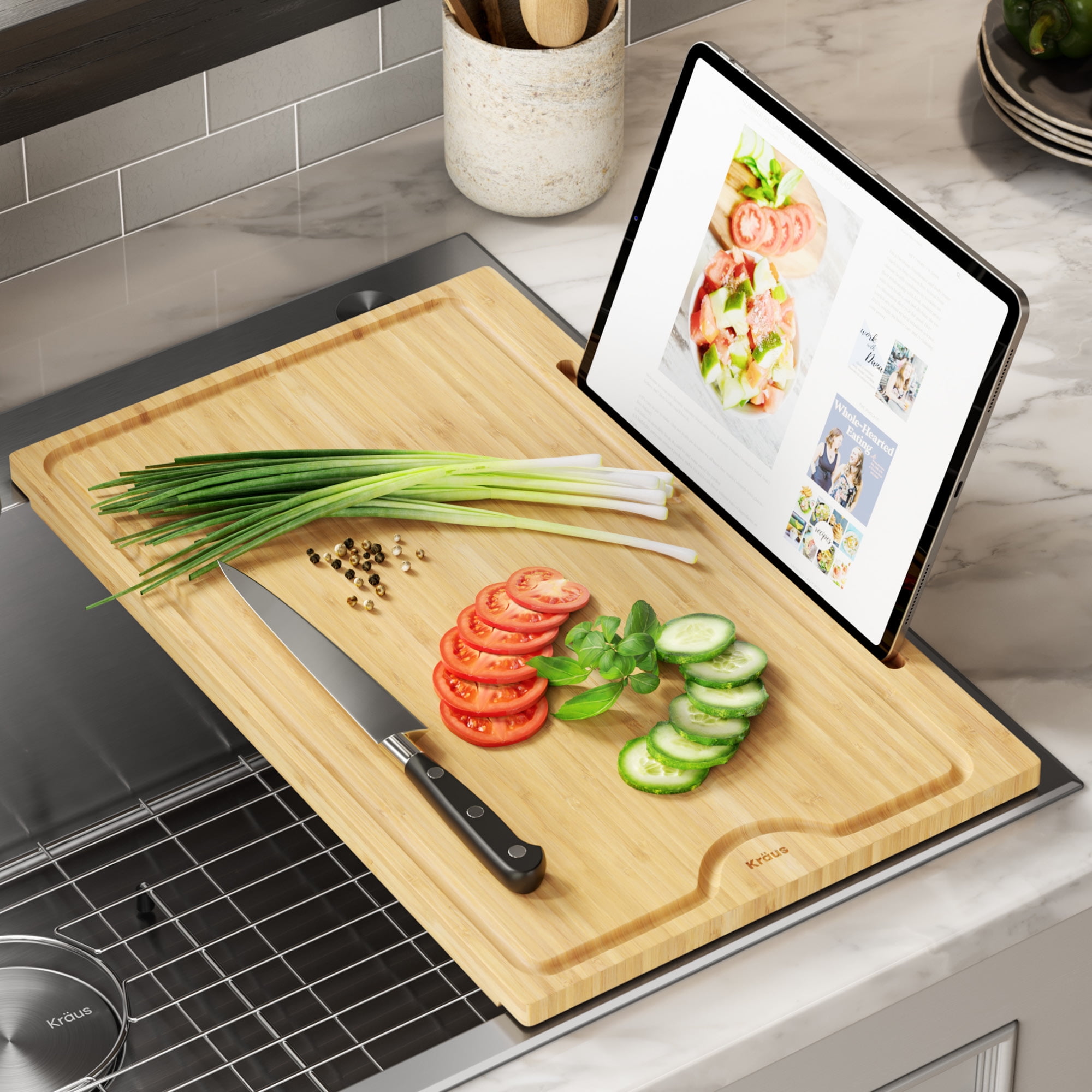 Wood Cutting Boards for Kitchen Sinks