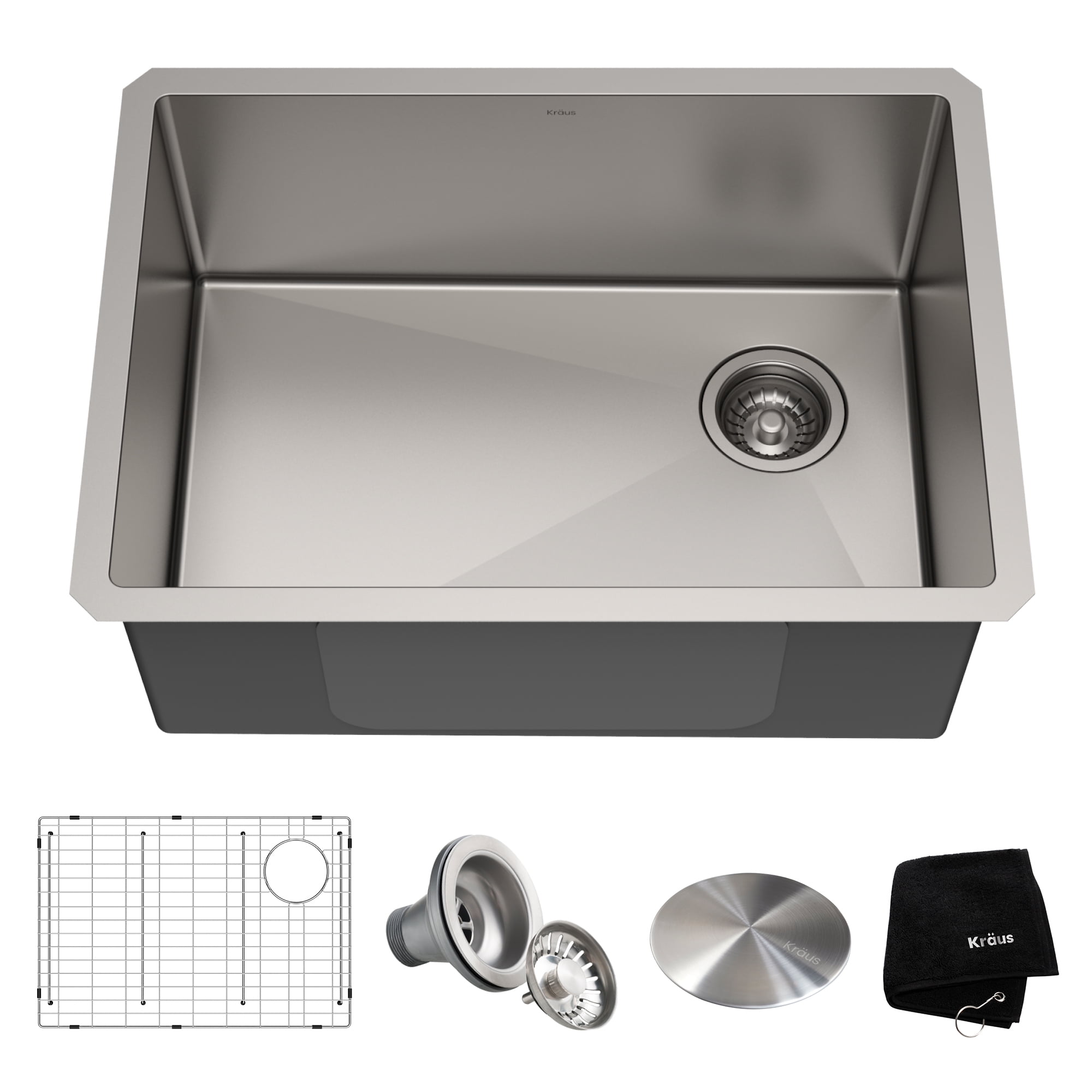 25-Inch Satin Stainless Steel Undermount Single Bowl Kitchen Sink