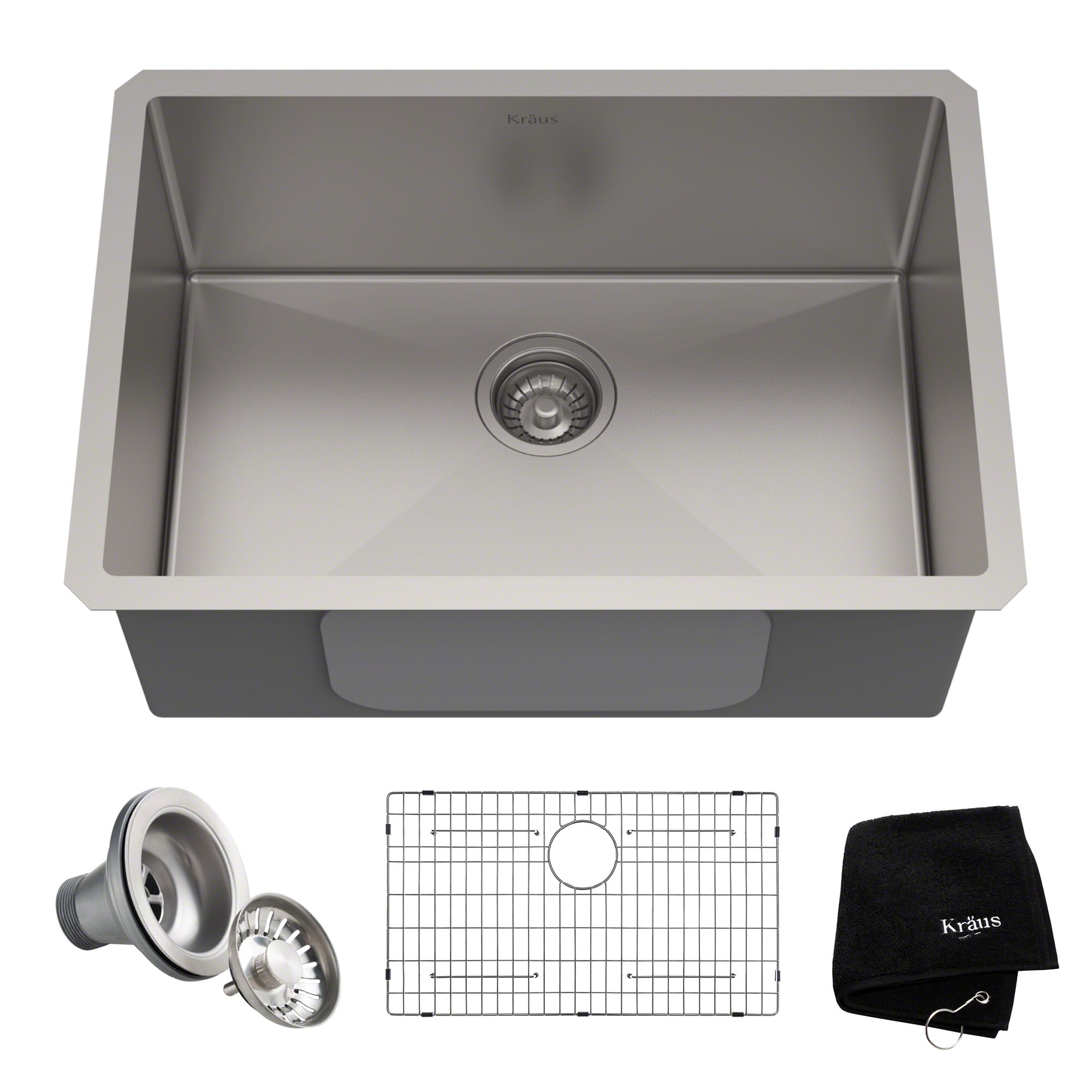 Kraus 26" Stainless Steel Undermount Single Bowl Kitchen Sink