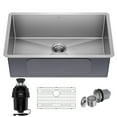 thumbnail image 1 of KRAUS Standart PRO 30-inch 16 Gauge Undermount Single Bowl Stainless Steel Kitchen Sink with WasteGuard 1 HP Continuous Feed Garbage Disposal, 1 of 13