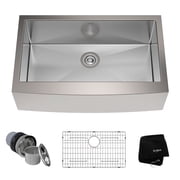 حوض مطبخ KRAUS Standart Pro 33 Apron Front Farmhouse مقاس 16 وعاء واحد من الفولاذ المقاوم للصدأ