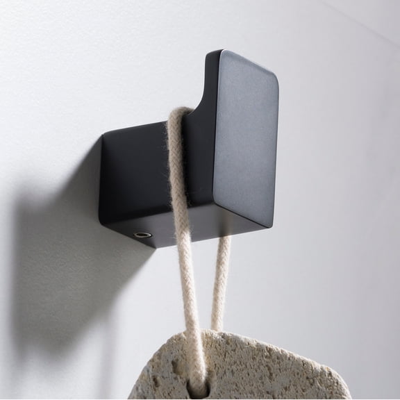 Kraus Bathroom Robe and Towel Hook, Matte Black