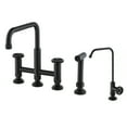 thumbnail image 1 of KRAUS Urbix Industrial Bridge Kitchen Faucet and Water Filter Faucet Combo in Matte Black, 1 of 11