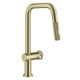 thumbnail image 1 of KRAUS Urbix Industrial Pull-Down Single Handle Kitchen Faucet in Brushed Gold, 1 of 18