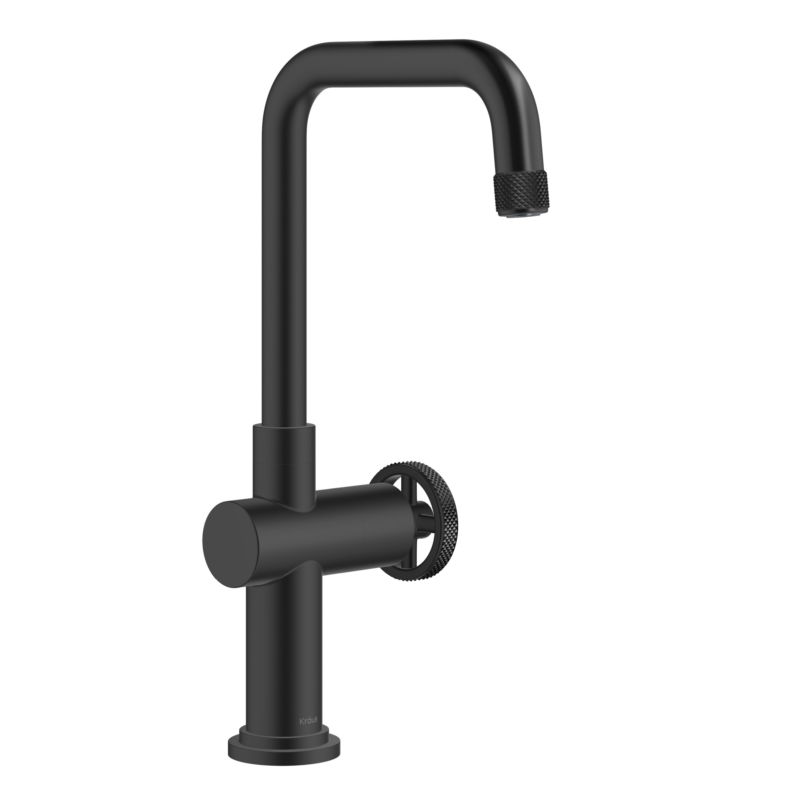 KRAUS Urbix Industrial Single Handle Kitchen Bar Faucet in Matte Black