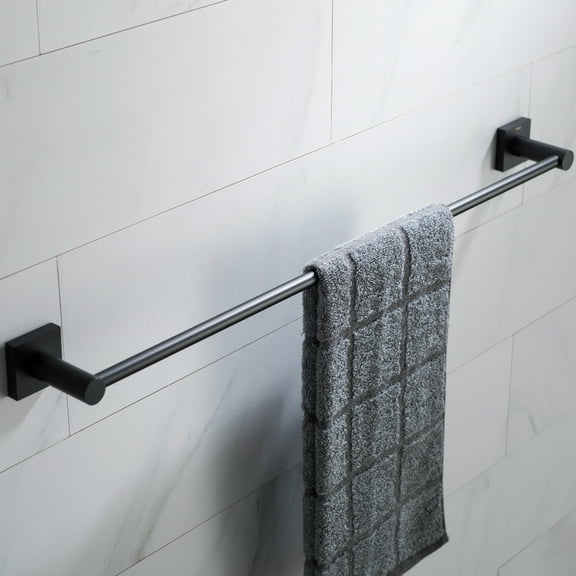 KRAUS Ventus 24-inch Bathroom Towel Bar, Matte Black Finish