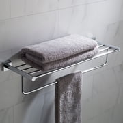 KRAUS Ventus Bathroom Shelf with Towel Bar, Chrome Finish
