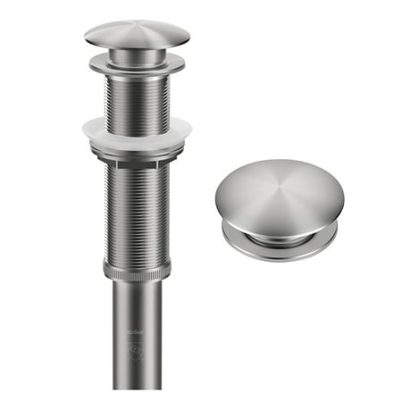 KRAUSBathroomSink Pop-Up Drain with Extended Threadwithout Overflowin Spot-Free Stainless Steel