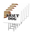 thumbnail image 1 of KRAUT HOT DOG 5 Pack Of 18" x 24" Yard Sign & Stake | Advertise Your Business | Stake Included Image On Front Only | Made in The USA, 1 of 3