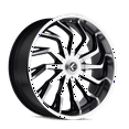 thumbnail image 1 of KRAZE SCRILLA-KR142 24X9.5 6X135/6X139.7 30ET 100.3CB BLACK/MACHINED, 1 of 2
