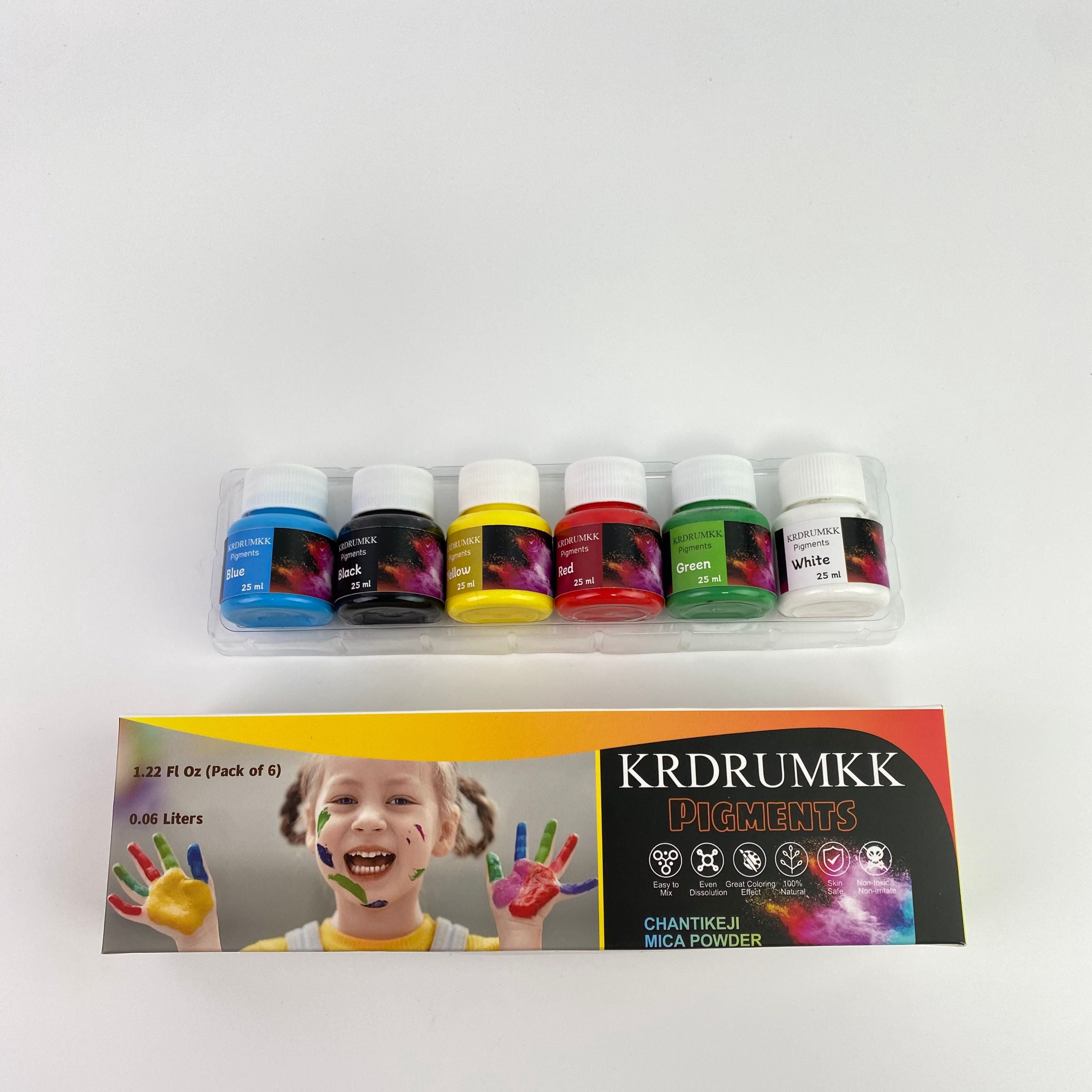 KRDRUMKK Pigments,Resin Pigment, Acrylic Paint Set, Rich Pigments, Water Proof, Premium for Artists, Beginners and Kids on Canvas Rocks Wood Ceramic Fabric